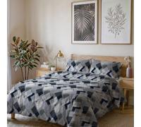 Italian Bed Linen Parure Copripiumino Infinity No Stiro | Copripiumino Matrimoniale, Prodotto in Italia, Microfibra, Sacco 250x200 cm, Federe 50x80 cm, Block