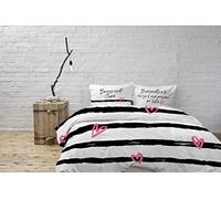 Italian Bed Linen Parure Copripiumino Shine in Stampa Digitale, Made in Italy, 100% Cotone, Shine 05, 2 Posti