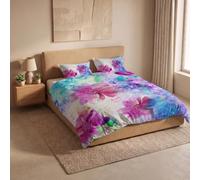 Italian Bed Linen Parure Copripiumino Stampa Digitale KIOSA, 100% cotone Made in Italy, Set Copripiumino Letto Matrimoniale Sacco Piumino 250x200cm+2 federe 50x80cm - KIO655