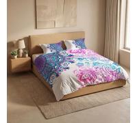 Italian Bed Linen Parure Copripiumino Stampa Digitale KIOSA, 100% cotone Made in Italy, Set Copripiumino Letto Matrimoniale Sacco Piumino 250x200cm+2 federe 50x80cm - KIO601
