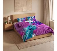 Italian Bed Linen Parure Copripiumino Stampa Digitale KIOSA, 100% cotone Made in Italy, Set Copripiumino Letto Matrimoniale Sacco Piumino 250x200cm+2 federe 50x80cm - KIO645