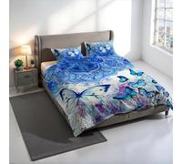 Italian Bed Linen Parure Copripiumino Stampa Digitale KIOSA, 100% cotone Made in Italy, Set Copripiumino Letto Matrimoniale Sacco Piumino 250x200cm+2 federe 50x80cm - KIO634
