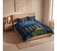 Italian Bed Linen Parure Copripiumino Stampa Digitale SOGNI D'AUTORE, 100% cotone Made in Italy, Set Copripiumino Letto Matrimoniale Sacco Piumino 250x200cm+2 federe 50x80cm - SD52