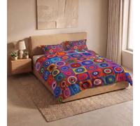 Italian Bed Linen Parure Copripiumino Stampa Digitale SOGNI D'AUTORE, 100% cotone Made in Italy, Set Copripiumino Letto Matrimoniale Sacco Piumino 250x200cm+2 federe 50x80cm - SD64