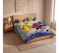 Italian Bed Linen Parure Copripiumino Stampa Digitale SOGNI D'AUTORE, 100% cotone Made in Italy, Set Copripiumino Letto Matrimoniale Sacco Piumino 250x200cm+2 federe 50x80cm - SD57