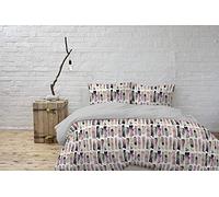 Italian Bed Linen Parure Copripiumino Watercolor, Wt12 Multicolore, 2 Posti,100% cotone