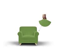 Italian Bed Linen Più Bello copridivano bielastico Sagomato Tessuto a Struttura Liscia, 97% Poliestere + 3% Elastan, Verde Mela, 1 Posto