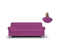 Italian Bed Linen Più Bello copridivano bielastico Sagomato Tessuto a Struttura Liscia, 97% Poliestere + 3% Elastan, Fucsia, 3 Posti