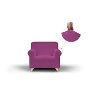 Italian Bed Linen Più Bello copridivano bielastico Sagomato Tessuto a Struttura Liscia, 97% Poliestere + 3% Elastan, Fucsia, 1 Posto