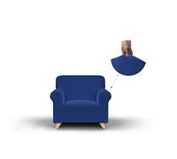 Italian Bed Linen Più Bello copridivano bielastico Sagomato Tessuto a Struttura Liscia, 97% Poliestere + 3% Elastan, Blu Elettrico, 1 Posto