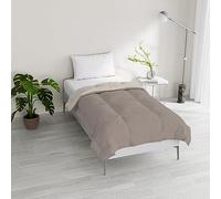 Italian Bed Linen Piumino invernale imbottito bicolore Sogni e Capricci, Nocciola/Beige, Piazza e Mezza 200x200cm