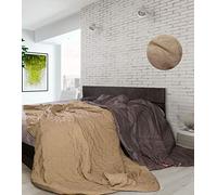 Italian Bed Linen Sogni e Capricci Chic Trapuntino Estivo Chic, Microfibra, Marrone, 2 Posti