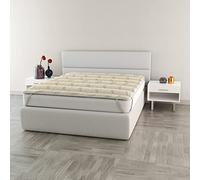 Italian Bed Linen Topper Matrimoniale 160x195 Made in Italy con Filamento di Rame per Massimo Comfort