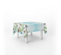 Italian Bed Linen Tovaglia stampa digitale antimacchia, 150 x 150 cm Dolce quiete