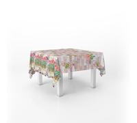 Italian Bed Linen Tovaglia stampa digitale antimacchia, 150 x 150 cm Gerani