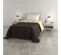 Italian Bed Linen, Trapunta Invernale Piazza e Mezza Elegant, Made in Italy | Piumone Letto 220x260cm, Imbottitura Warm 300 gr/mq, 100% Microfibra No Siro, Bicolore, Marrone/Panna