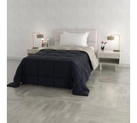 Italian Bed Linen, Trapunta Invernale Piazza e Mezza Elegant, Made in Italy | Piumone Letto 220x260cm, Imbottitura Warm 300 gr/mq, 100% Microfibra No Siro, Bicolore, Blu Scuro/Grigio Chiaro