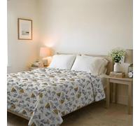 Italian Bed Linen Trapuntino Estivo Linea BASIC Made in Italy Copriletto Stampato in Morbida Microfibra - Trapunta Primavera Estate Mezza Stagione - Urban Giallo, Matrimoniale 250x240cm