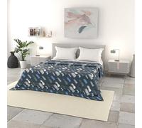 Italian Bed Linen Trapuntino Estivo Linea BASIC Made in Italy Copriletto Stampato in Morbida Microfibra - Trapunta Primavera Estate Mezza Stagione - Gessetti, Matrimoniale 250x240cm