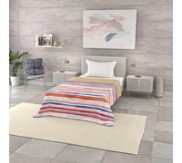 Italian Bed Linen Trapuntino Estivo Linea BASIC Made in Italy Copriletto Stampato in Morbida Microfibra - Trapunta Primavera Estate Mezza Stagione - Strisce, Singolo 160x240cm