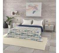 Italian Bed Linen Trapuntino Estivo Linea BASIC Made in Italy Copriletto Stampato in Morbida Microfibra - Trapunta Primavera Estate Mezza Stagione - Modern sky, Matrimoniale 250x240cm