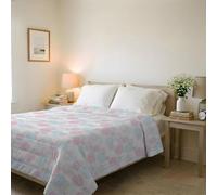 Italian Bed Linen Trapuntino Estivo Linea BASIC Made in Italy Copriletto Stampato in Morbida Microfibra - Trapunta Primavera Estate Mezza Stagione - Molecole, Matrimoniale 250x240cm