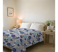 Italian Bed Linen Trapuntino Estivo Linea BASIC Made in Italy Copriletto Stampato in Morbida Microfibra - Trapunta Primavera Estate Mezza Stagione - Murrine, Matrimoniale 250x240cm