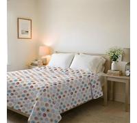 Italian Bed Linen Trapuntino Estivo Linea BASIC Made in Italy Copriletto Stampato in Morbida Microfibra - Trapunta Primavera Estate Mezza Stagione - Circle, Matrimoniale 250x240cm