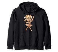 Italian Brain Red AI Generated Character Ballerina Cappuccina Felpa con Cappuccio