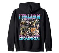 Italian Brain Rot Italian Brainrot Funny Memes Bootleg Y2K Felpa con Cappuccio