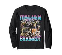 Italian Brain Rot Italian Brainrot Funny Memes Bootleg Y2K Maglia a Manica