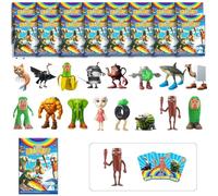 Italian Brain Toys Collectible Blind Box with Action Figures and Cards Featuring Tung Tung Sahur Tralalero and Brain Red Characters Blind Box Collectible Toy Art Toy Art Toy (16 pezzi)