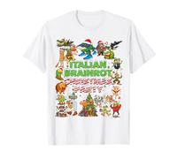 Italian Brainrot Christmas Party Brain Rot Meme Xmas Kids Maglietta
