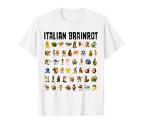 Italian Brainrot Gen-Z Meme Funny Brain Rot Tutti i Personaggi Maglietta