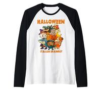 Italian Brainrot Personaggi Halloween Temi Costume Party Maglia con Maniche Raglan