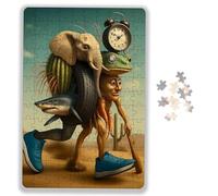 Italian Brainrot Puzzle, Puzzle di Carta, Bassa DifficoltàImmagini, Regalo di Sorpresa, Uomo di Legno, Squalo A Tre Piedi, Ecc