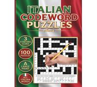 Italian Codeword Puzzle Book 100 Medium Difficulty Italian Codeword Puzzles For