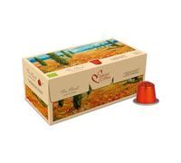 Italian Coffee 100 Capsule in Alluminio Caffè Biologico Compatibile con Nespresso (Monet Lungo)