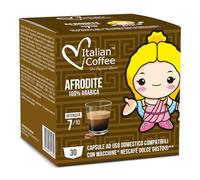 Italian Coffee 90 Capsule Caffè, Afrodite 100% Arabica, Compatibile con Nescafé Dolce Gusto