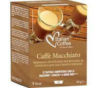 Italian Coffee 96 Capsule Caffè Macchiato Compatibile con Lavazza A Modo Mio