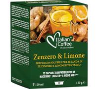 Italian Coffee 96 Capsule Zenzero & Limone Compatibile con Lavazza A Modo Mio