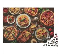 Italian Cuisine Feast Jigsaw Puzzle Impossible 1000Pcs Decorazione Per La Casa. Rilassamento E Intelligence Per Adulti E Ragazzi Da 14 Anni 70x50cm/1000pcs