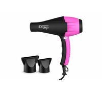 Italian Design Airlissimo Asciugacapelli Professionale 2300W - Phon Potente con 2 Velocità e 3 Temperature, Styling Rapido e Anticrespo - Nero e Rosa