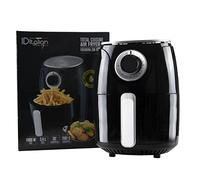 Italian Design - Friggitrice ad Aria 2,4 L - Cottura Senza Olio - 1000W e 200° con Controllo di Temperatura e Tempo - Facile da Usare