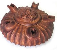 Italian Food Direct Coppa dell'amicizia Originale della Valle d'Aosta Rustica 5 Becchi in Legno di Mogano Diametro 20 cm trattata e pronta per preparare Il caffè alla valdostana