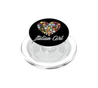 Italian Girl Italy Pride Heart Collage PopSockets PopGrip per MagSafe