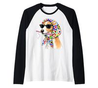 Italian Greyhound Dog Granny Square Crochet Yarn Uncinetto Maglia con Maniche Raglan