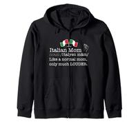 Italian Mom Dizionario Divertente Definizione Bandiera Italia Meme Felpa con Cappuccio