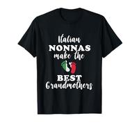 Italian Nonnas Best Grandmother Italia Bandiera italiana Baby Feet Grandma Maglietta