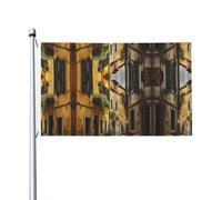 Italian Old Street Outdoor Quattro Stagioni Bandiera Bifacciale Vacanza Bandiera Con Asola Sfondo Decorativo Forniture Per Il Partito